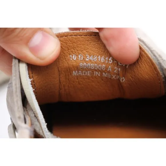 Frye Men's Size 10 D Briggs Boat Shoe Slate Gray Leather Casual Shoes Lace Up