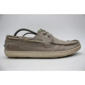 Frye Men's Size 10 D Briggs Boat Shoe Slate Gray Leather Casual Shoes Lace Up