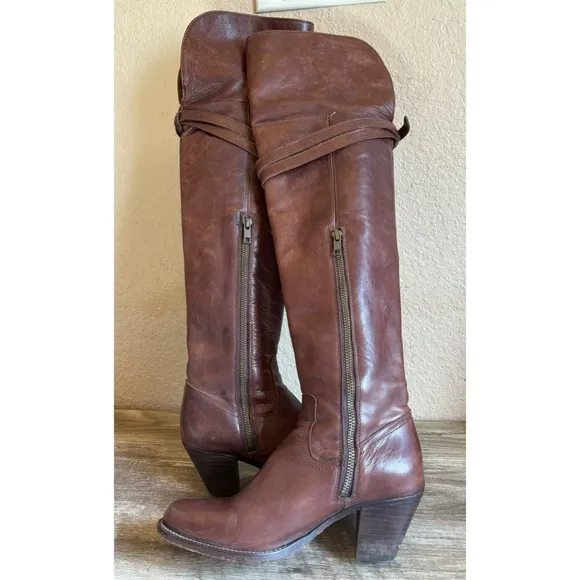 Frye Sarah Over-the-Knee Leather Boots