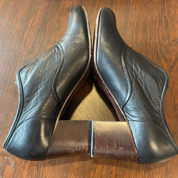 Frye Stella Country Leather Slip-on Shoes Oxford w/Heel Round Toe