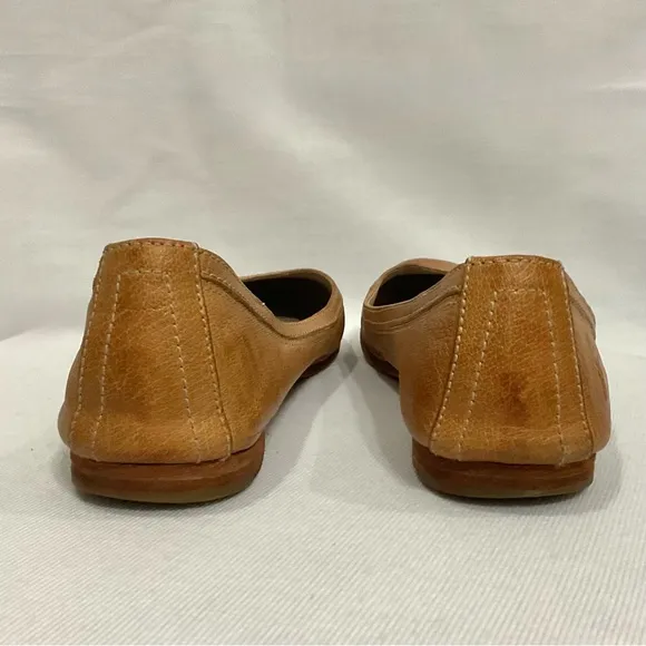 Frye Tan Leather ballet flats Sz 8.5 Carson Casual Neutral