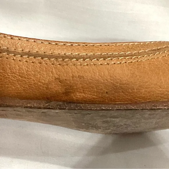Frye Tan Leather ballet flats Sz 8.5 Carson Casual Neutral