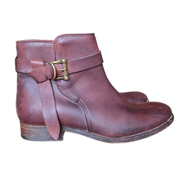 Frye Womens Redwood Leather Melissa Knotted Ankle Boots 8.5B Italian Western