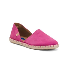 FUN VERBENAS Pink Made In Spain Suede Carmen Flat Espadrille Flats
