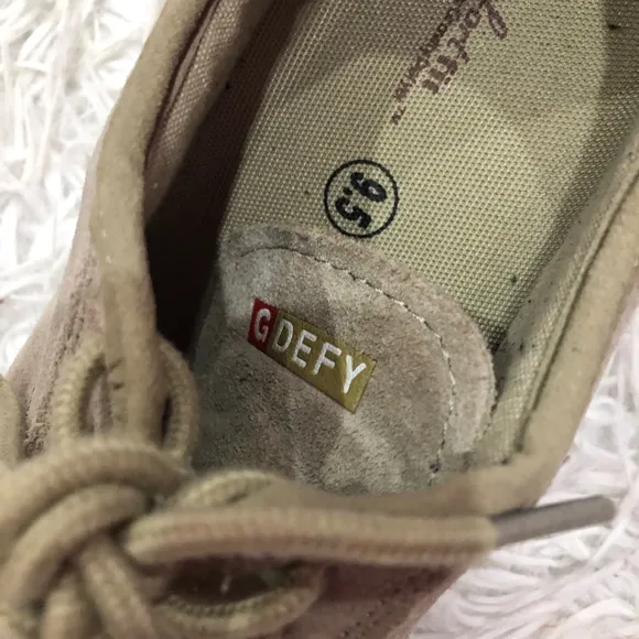 G-Defy by Gravity Defyer Comfort Fit Suede Everyday Diabetic Shoes Tan 9.5