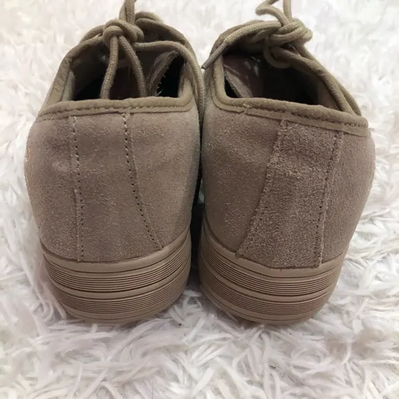 G-Defy by Gravity Defyer Comfort Fit Suede Everyday Diabetic Shoes Tan 9.5