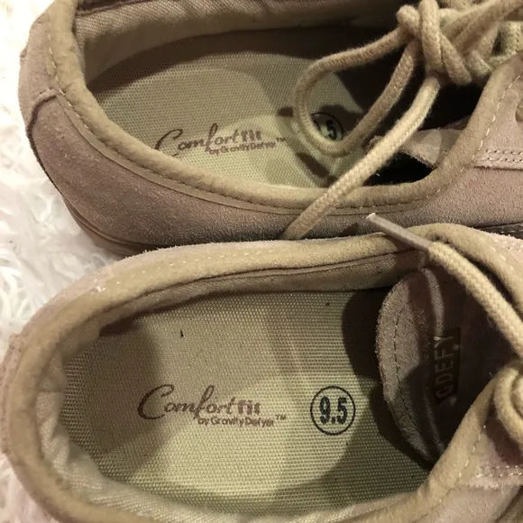 G-Defy by Gravity Defyer Comfort Fit Suede Everyday Diabetic Shoes Tan 9.5