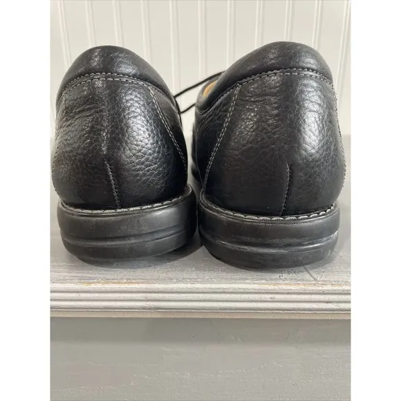 GALLUS Myron Black Pebbled Leather Oxford Lace Up‎ Apron Toe Men Shoes 10.5M