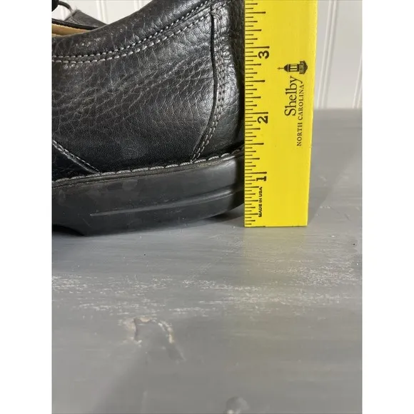 GALLUS Myron Black Pebbled Leather Oxford Lace Up‎ Apron Toe Men Shoes 10.5M