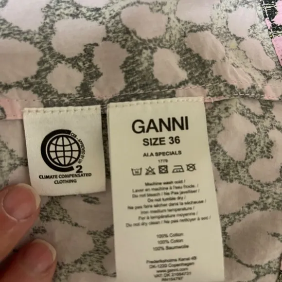 Ganni  Designer Women Dress in Pink, Yellow, and Black Animal Print