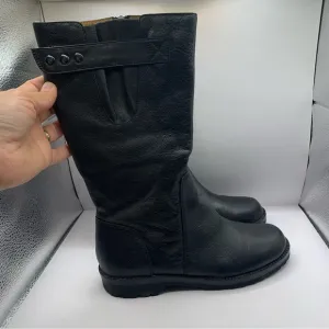 Gentle Souls black leather tall boots size 6M