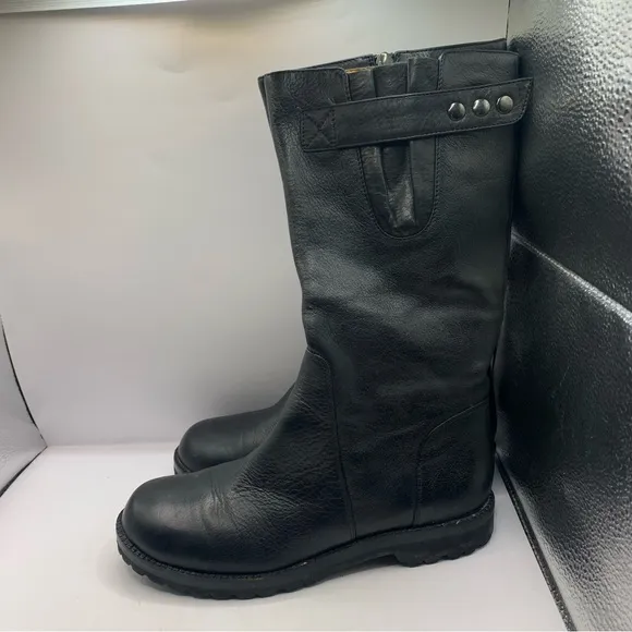 Gentle Souls black leather tall boots size 6M