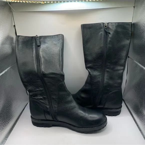 Gentle Souls black leather tall boots size 6M
