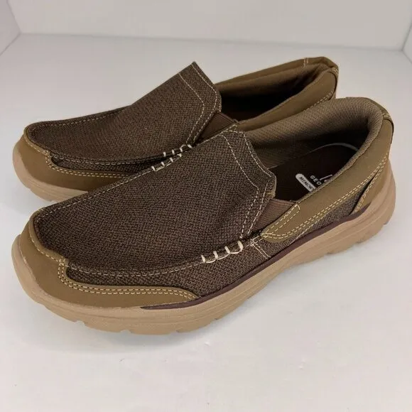 George Mens NGE20CA016 Brown Mentor Round Toe Low Top Size 10 Slip-On Shoes