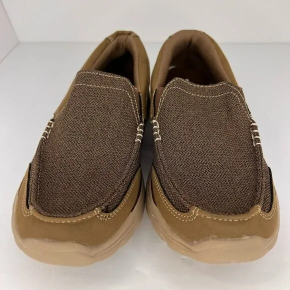 George Mens NGE20CA016 Brown Mentor Round Toe Low Top Size 10 Slip-On Shoes