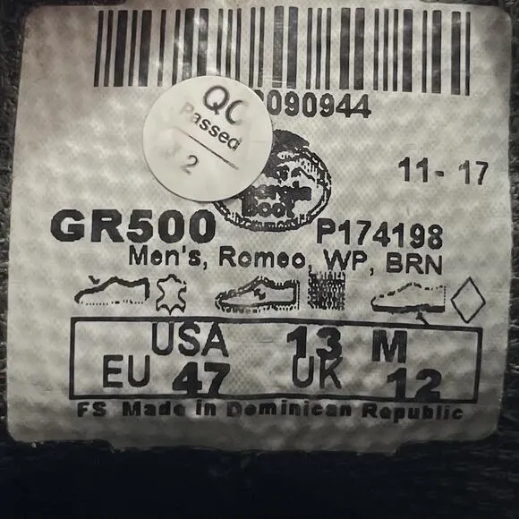 Georgia Boots High Romeo Waterproof Boots Mens Size 13 Brown Leather Hard Toe