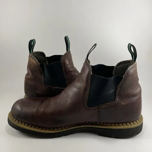 Georgia Boots High Romeo Waterproof Boots Mens Size 13 Brown Leather Hard Toe