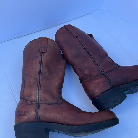 Georgia cowboys boots 9M farm &amp; ranch leather