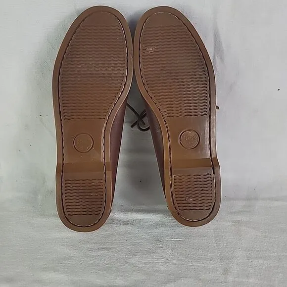 GH Bass Co Boat Dock Shoes Men's Size 9.5 Brown Leather Slip-On Lace Up #0929