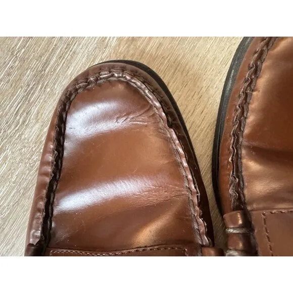 G.H. Bass Weejuns Men’s Larson Penny Loafers Whiskey Size 9.5D Y2K Dress Shoes
