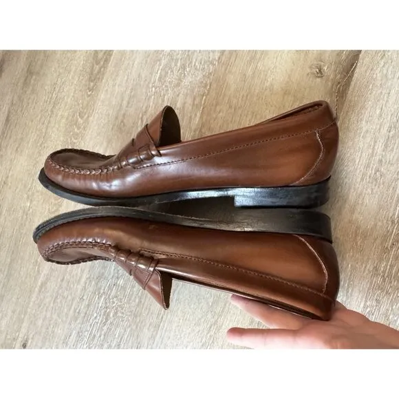 G.H. Bass Weejuns Men’s Larson Penny Loafers Whiskey Size 9.5D Y2K Dress Shoes