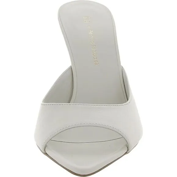 Gia X Pernille Teisbaek Womens Perni 04 White Leather Slip-On Mules Shoes New