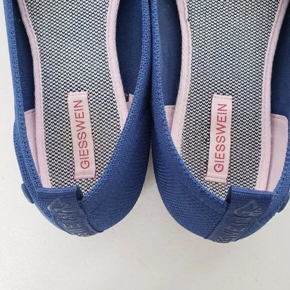 Giesswein Ballet Knit Flats Size EU 40 Dark Blue Washable Comfort