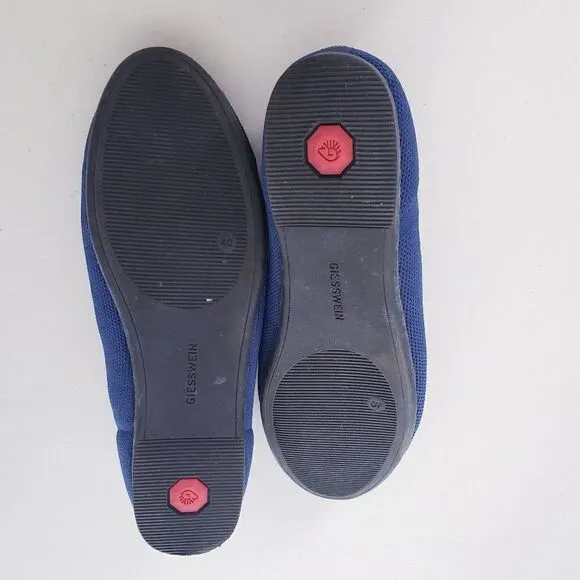 Giesswein Ballet Knit Flats Size EU 40 Dark Blue Washable Comfort