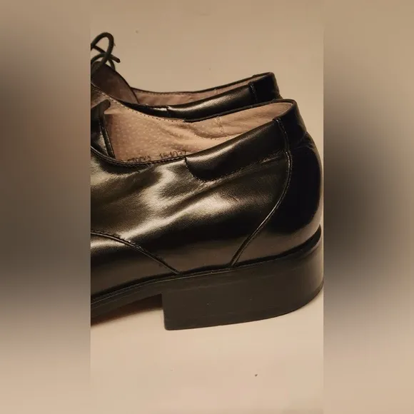 Giorgii Venturi Black Leather Men's Dress Shoes Size 12