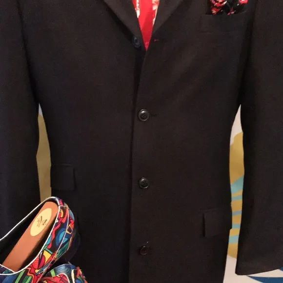 Giorgio Ferraro black 4 buttons coat