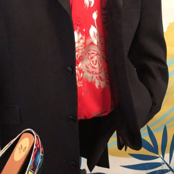 Giorgio Ferraro black 4 buttons coat