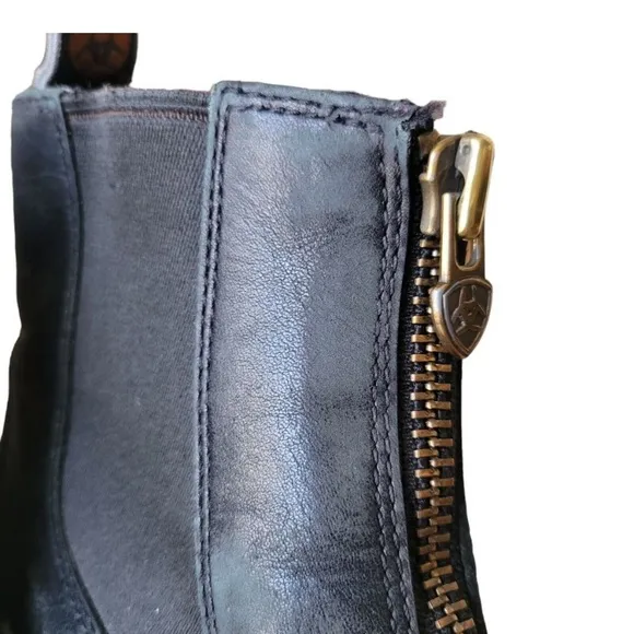 Girls Ariat Devon Black Zip Boots SZ 6B