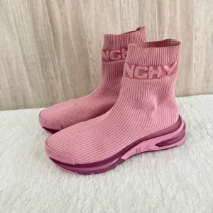 GIVENCHY  Pink Sneakers with Ribbed Knit Upper Size 40 Made in Italy