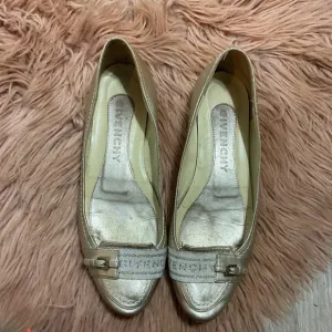 Givenchy Pointed Gold Ballet Flats Size 36