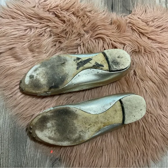 Givenchy Pointed Gold Ballet Flats Size 36