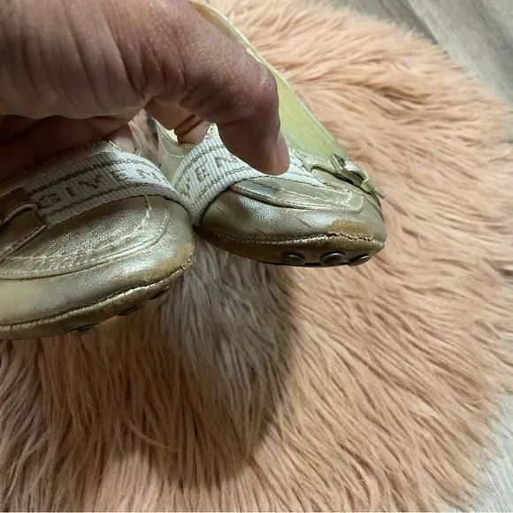 Givenchy Pointed Gold Ballet Flats Size 36