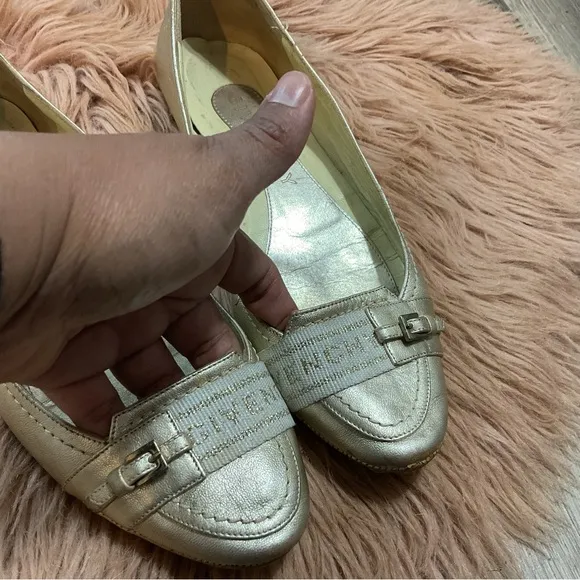 Givenchy Pointed Gold Ballet Flats Size 36