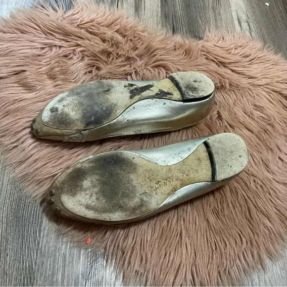 Givenchy Pointed Gold Ballet Flats Size 36