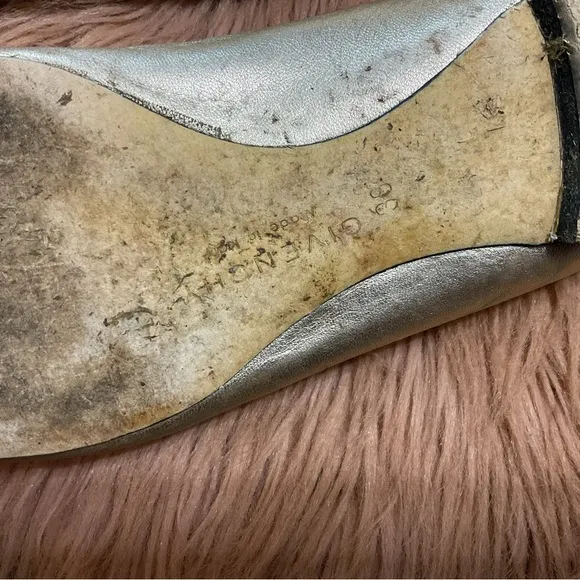 Givenchy Pointed Gold Ballet Flats Size 36
