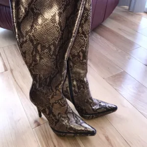 Gold Leather Boots