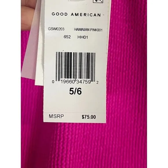 Good American Skirt Women 2X Pink Always Fit Mini Bold Holiday Concert Ribbed