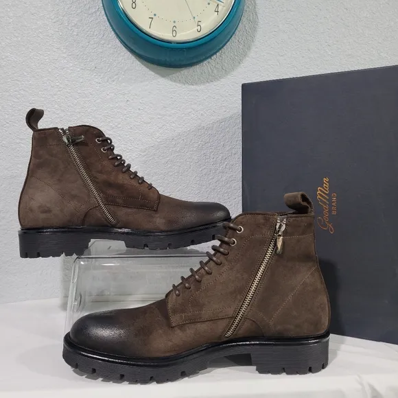Good Man Brand Modern City Leather Ankle Boots •Made in Italy  10.5 M