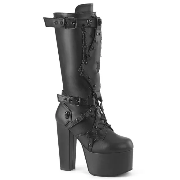 Gothic Platform High Heel Lace Up Knee High Boots