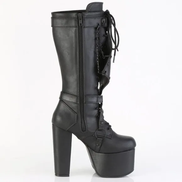 Gothic Platform High Heel Lace Up Knee High Boots
