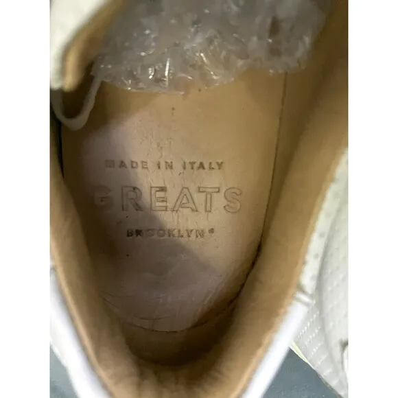 Greats Brooklyn Women's Sneakers Shoes Sz EU 37 US 7 Leather White Made In Italy
