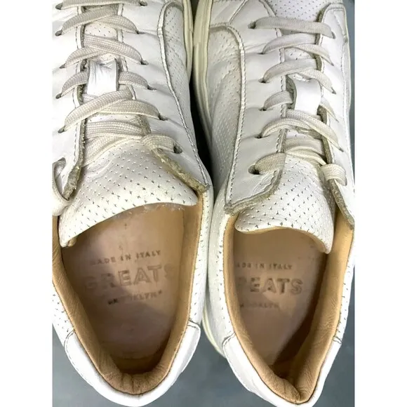 Greats Brooklyn Women's Sneakers Shoes Sz EU 37 US 7 Leather White Made In Italy