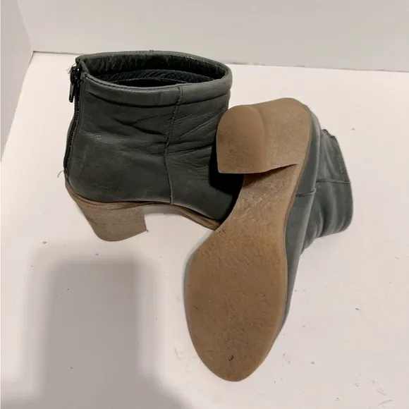 Green Leather Ankle Boots EU 39