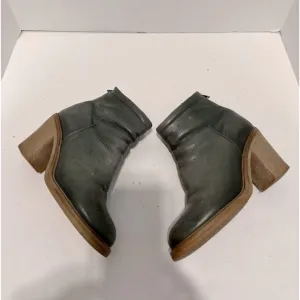 Green Leather Ankle Boots EU 39