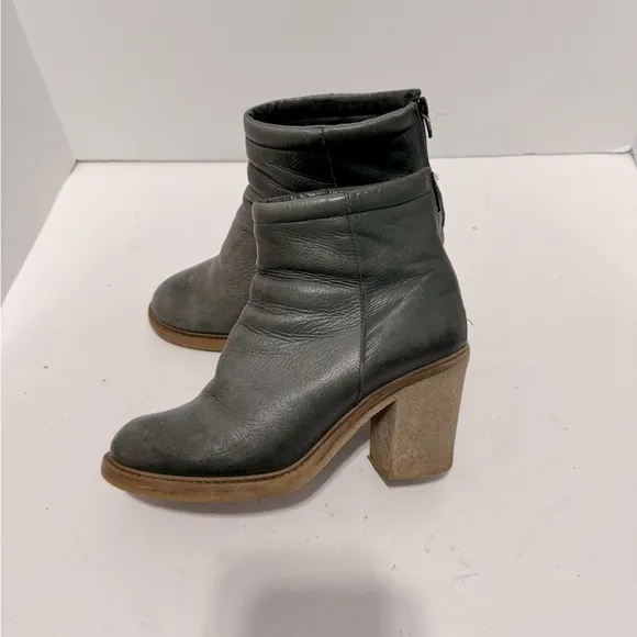 Green Leather Ankle Boots EU 39