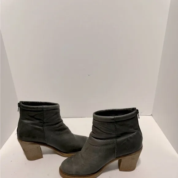 Green Leather Ankle Boots EU 39